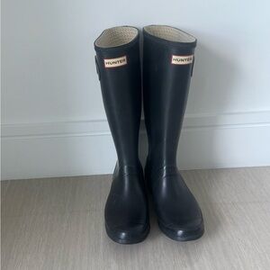 Hunter Black Tall Rain Boots